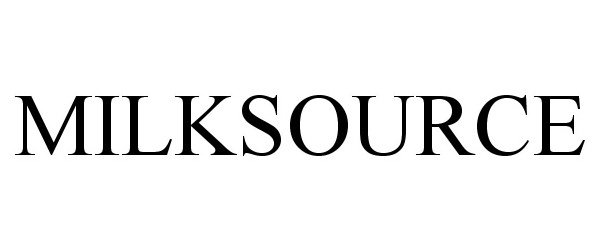 Trademark Logo MILKSOURCE