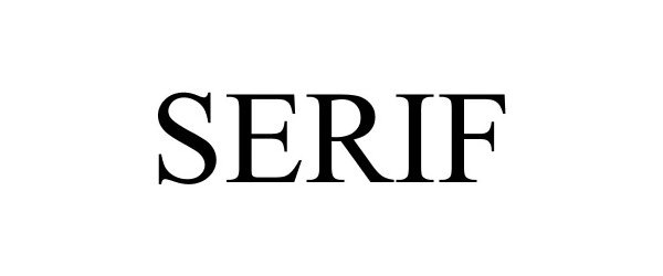 Trademark Logo SERIF