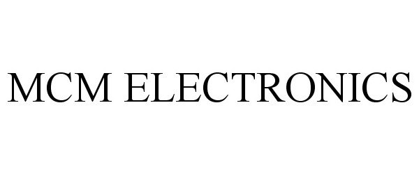 Trademark Logo MCM ELECTRONICS