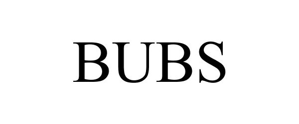 Trademark Logo BUBS