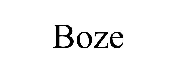 Trademark Logo BOZE