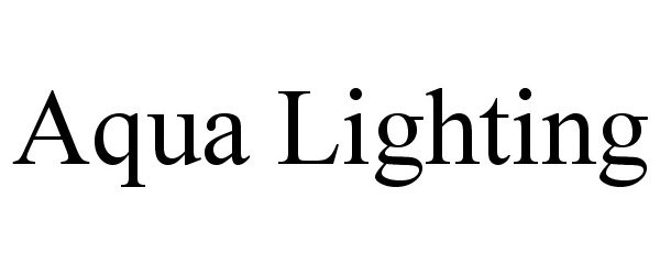 Trademark Logo AQUA LIGHTING