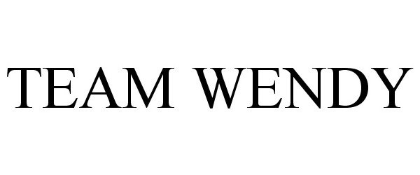 Trademark Logo TEAM WENDY