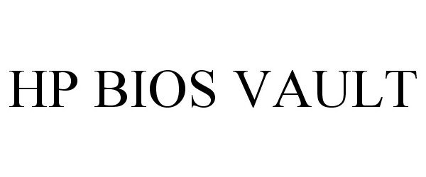 Trademark Logo HP BIOS VAULT