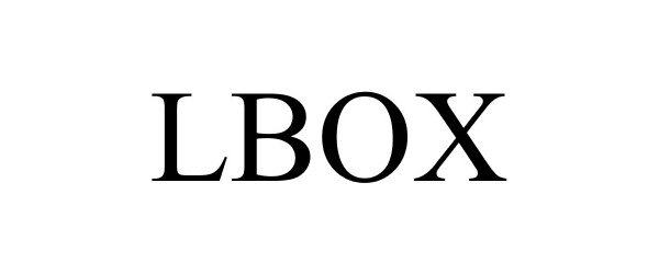 Trademark Logo LBOX