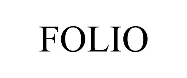 Trademark Logo FOLIO
