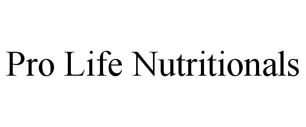 Trademark Logo PRO LIFE NUTRITIONALS