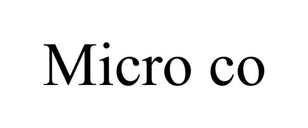 Trademark Logo MICRO CO