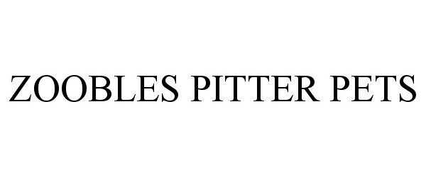  ZOOBLES PITTER PETS