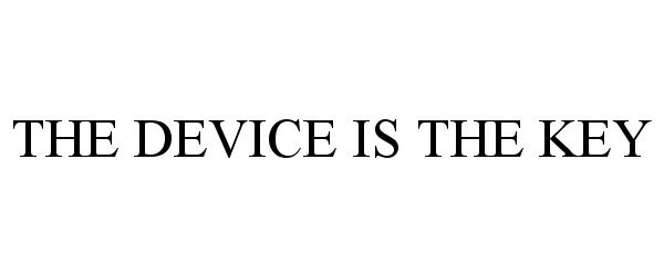 Trademark Logo THE DEVICE IS THE KEY