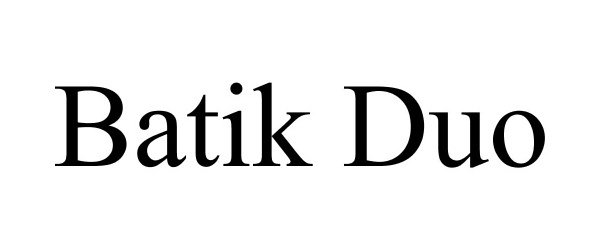 Trademark Logo BATIK DUO