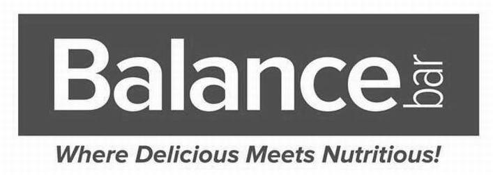 Trademark Logo BALANCE BAR WHERE DELICIOUS MEETS NUTRITIOUS!