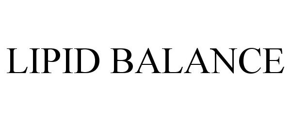 Trademark Logo LIPID BALANCE