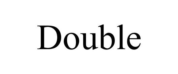 Trademark Logo DOUBLE