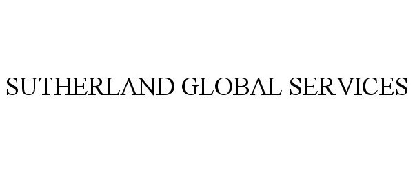 Trademark Logo SUTHERLAND GLOBAL SERVICES