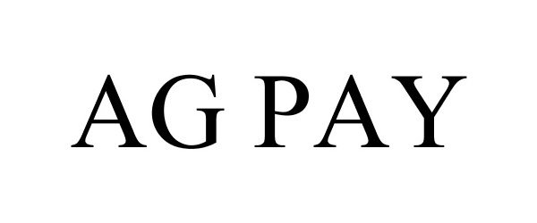 Trademark Logo AG PAY