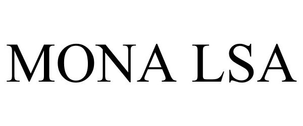 Trademark Logo MONA LSA