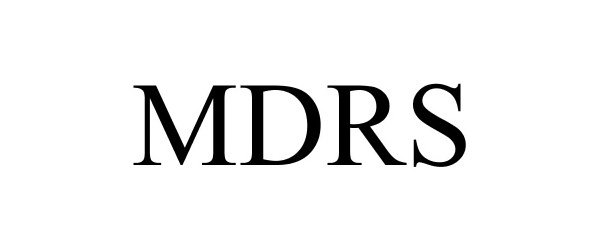 Trademark Logo MDRS