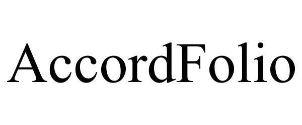 Trademark Logo ACCORDFOLIO