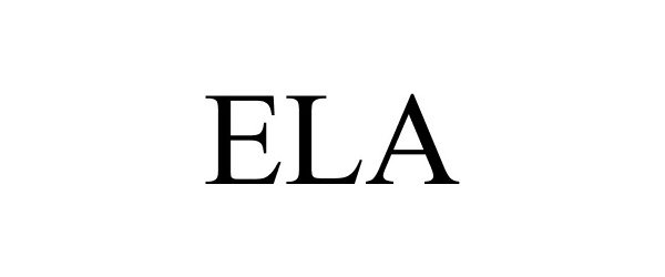 Trademark Logo ELA