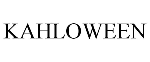 Trademark Logo KAHLOWEEN