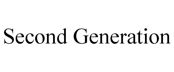 Trademark Logo SECOND GENERATION