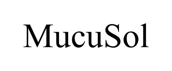 Trademark Logo MUCUSOL
