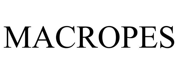 Trademark Logo MACROPES