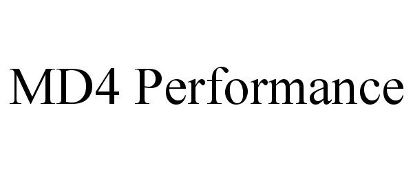 Trademark Logo MD4 PERFORMANCE