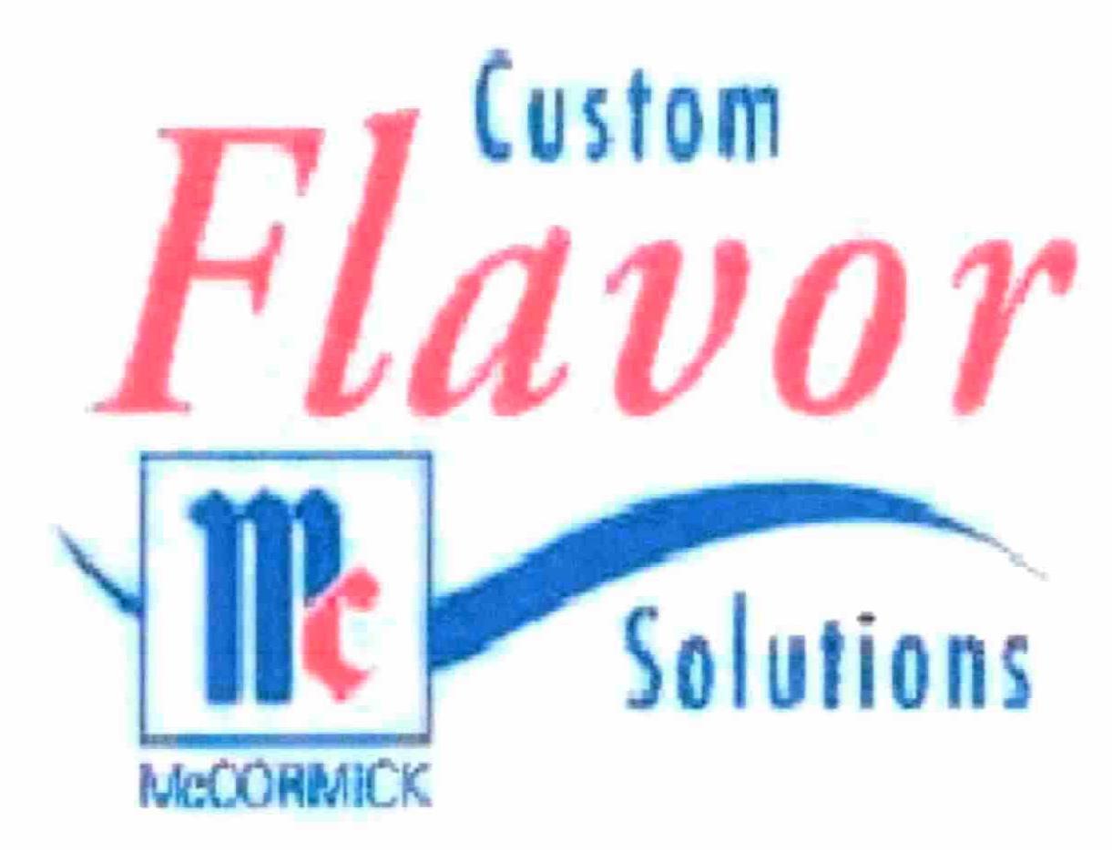Trademark Logo MC MCCORMICK CUSTOM FLAVOR SOLUTIONS