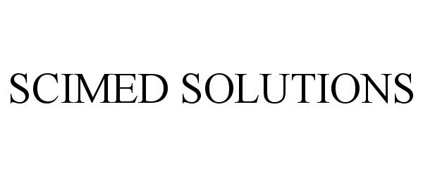 Trademark Logo SCIMED SOLUTIONS