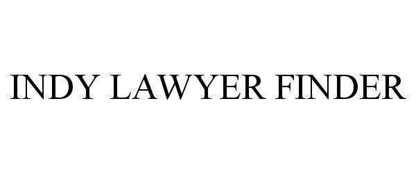 Trademark Logo INDY LAWYER FINDER