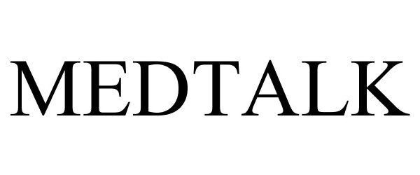 Trademark Logo MEDTALK
