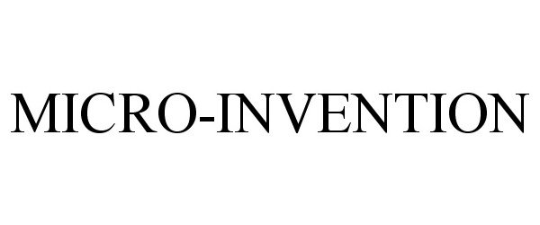 Trademark Logo MICRO-INVENTION