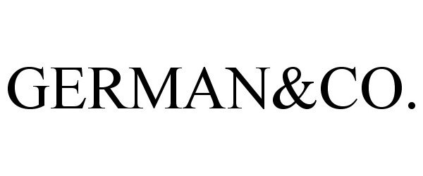 Trademark Logo GERMAN&amp;CO.