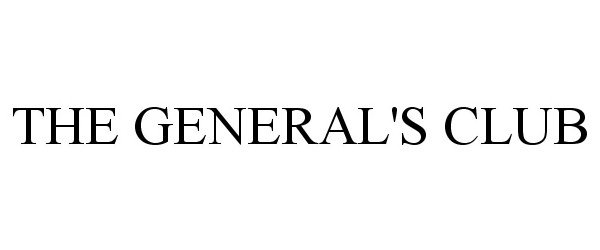 Trademark Logo THE GENERAL'S CLUB