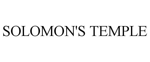 Trademark Logo SOLOMON'S TEMPLE