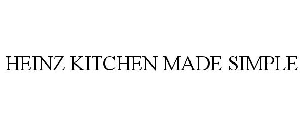 Trademark Logo HEINZ KITCHEN MADE SIMPLE