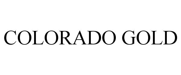 Trademark Logo COLORADO GOLD