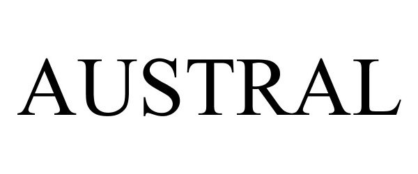 Trademark Logo AUSTRAL