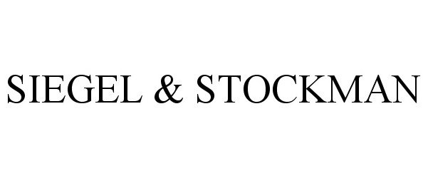  SIEGEL &amp; STOCKMAN