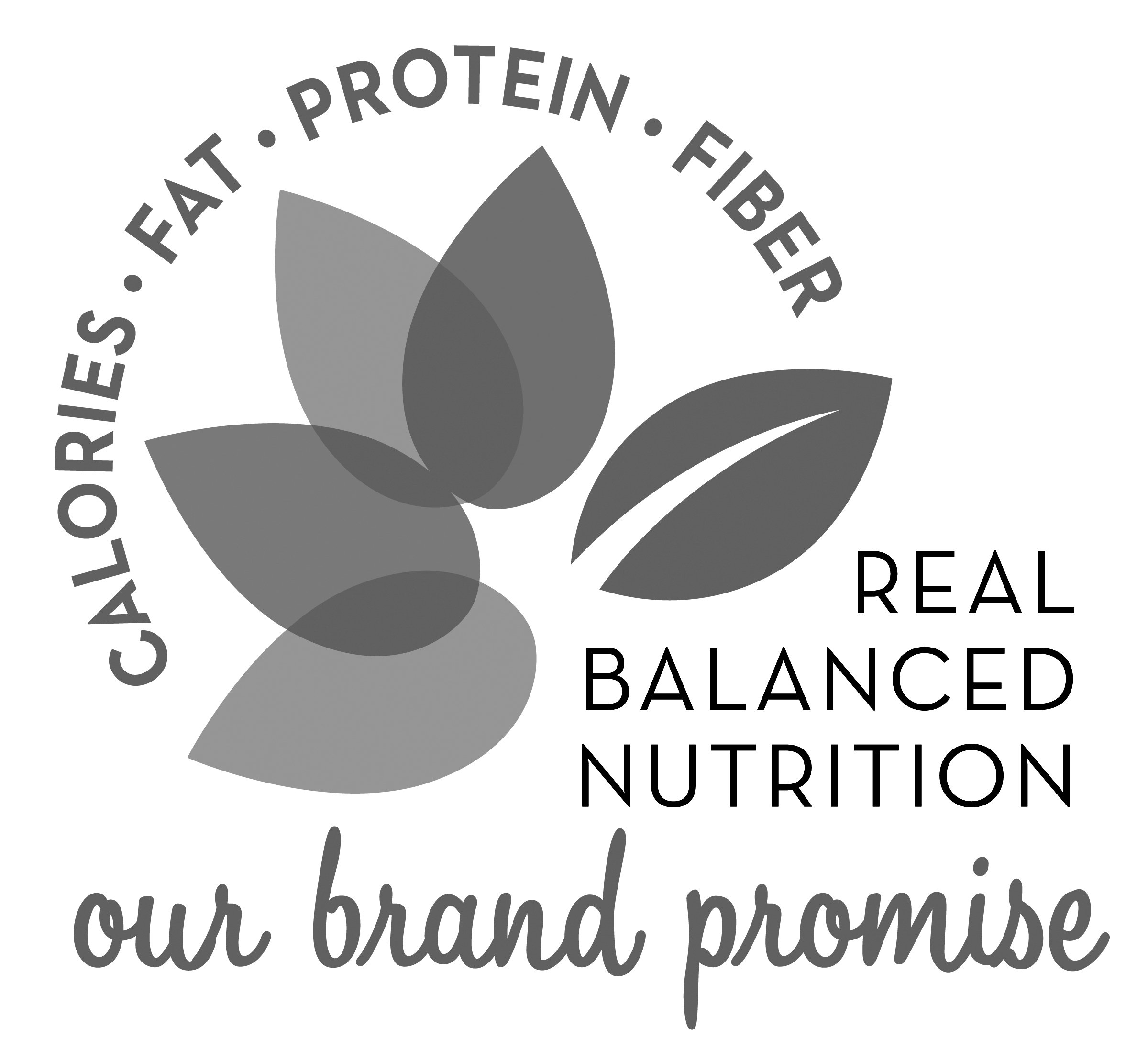  CALORIES Â· FAT Â· PROTEIN Â· FIBER REAL BALANCED NUTRITION OUR BRAND PROMISE