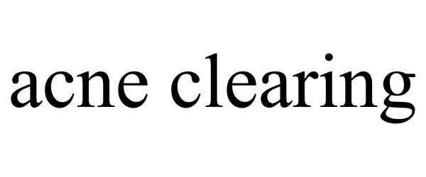 Trademark Logo ACNE CLEARING