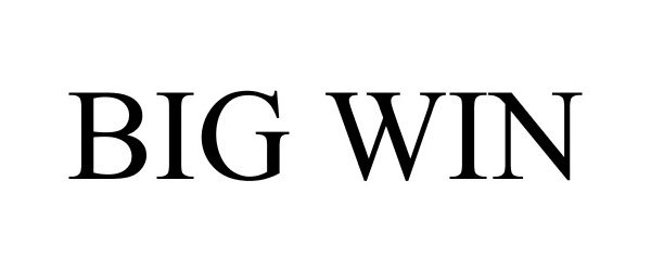 Trademark Logo BIG WIN