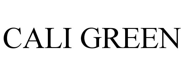 Trademark Logo CALI GREEN