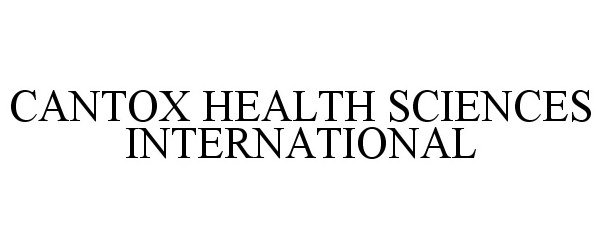  CANTOX HEALTH SCIENCES INTERNATIONAL