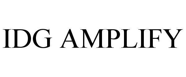 Trademark Logo IDG AMPLIFY
