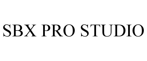 Trademark Logo SBX PRO STUDIO