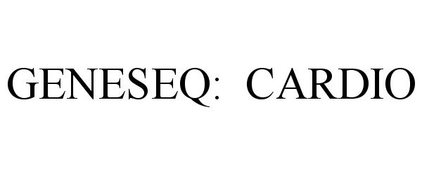 Trademark Logo GENESEQ: CARDIO