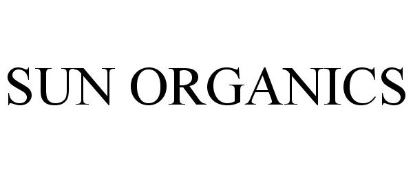 Trademark Logo SUN ORGANICS
